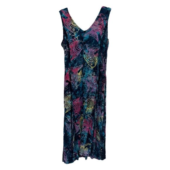 Vintage Tropical Fish Print Muumuu Hawaiian Dress - Picture 5 of 8